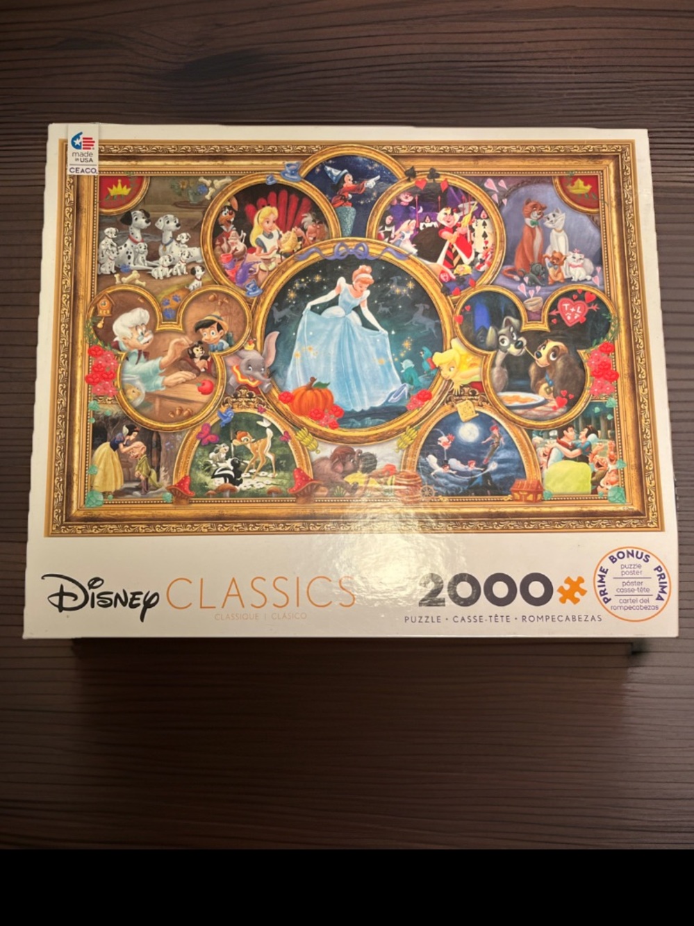 Ceaco Disney Classics ORIGINAL Disney Character 2000 Piece Jigsaw Puzzle USED